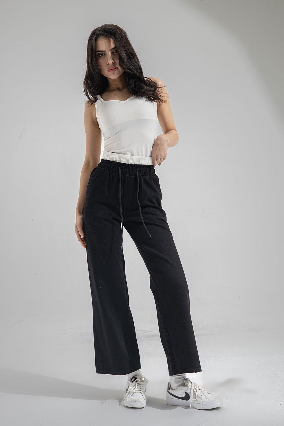 Black Wide Leg High Waist Jeans