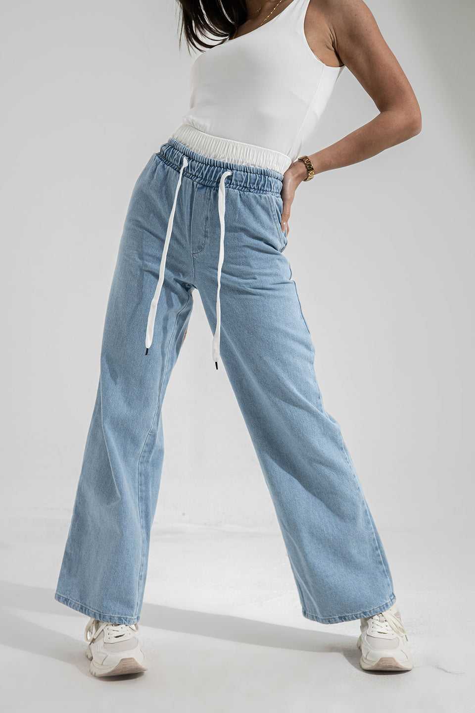 Light Jeans Wide Leg High Waist Jeans