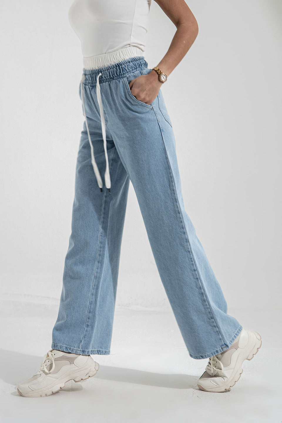 Light Jeans Wide Leg High Waist Jeans