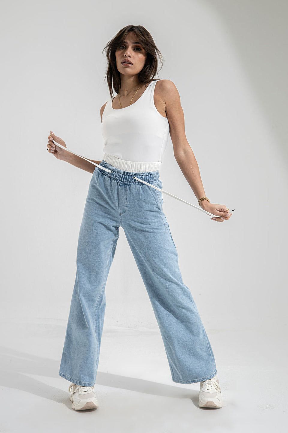 Light Jeans Wide Leg High Waist Jeans