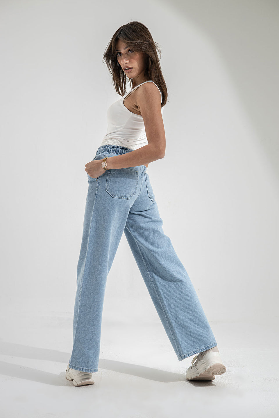 Light Jeans Wide Leg High Waist Jeans