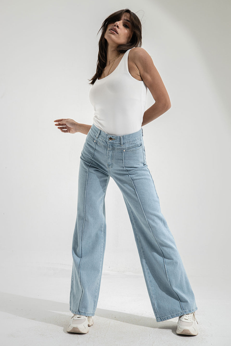 Light Jeans Wide Leg Jeans