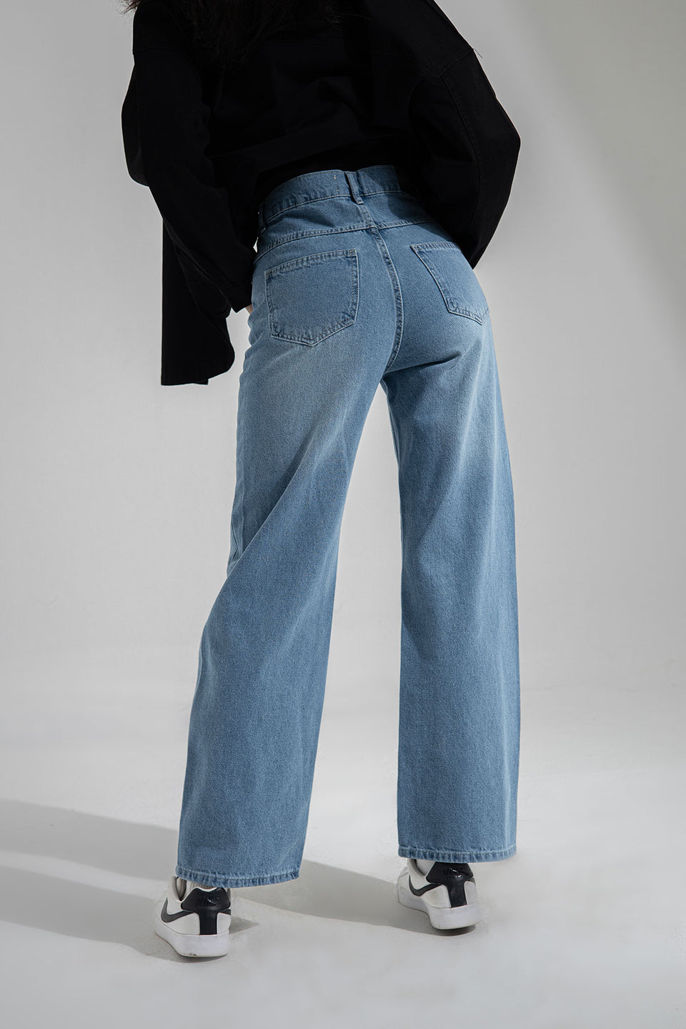 Blue Wide Leg Jeans