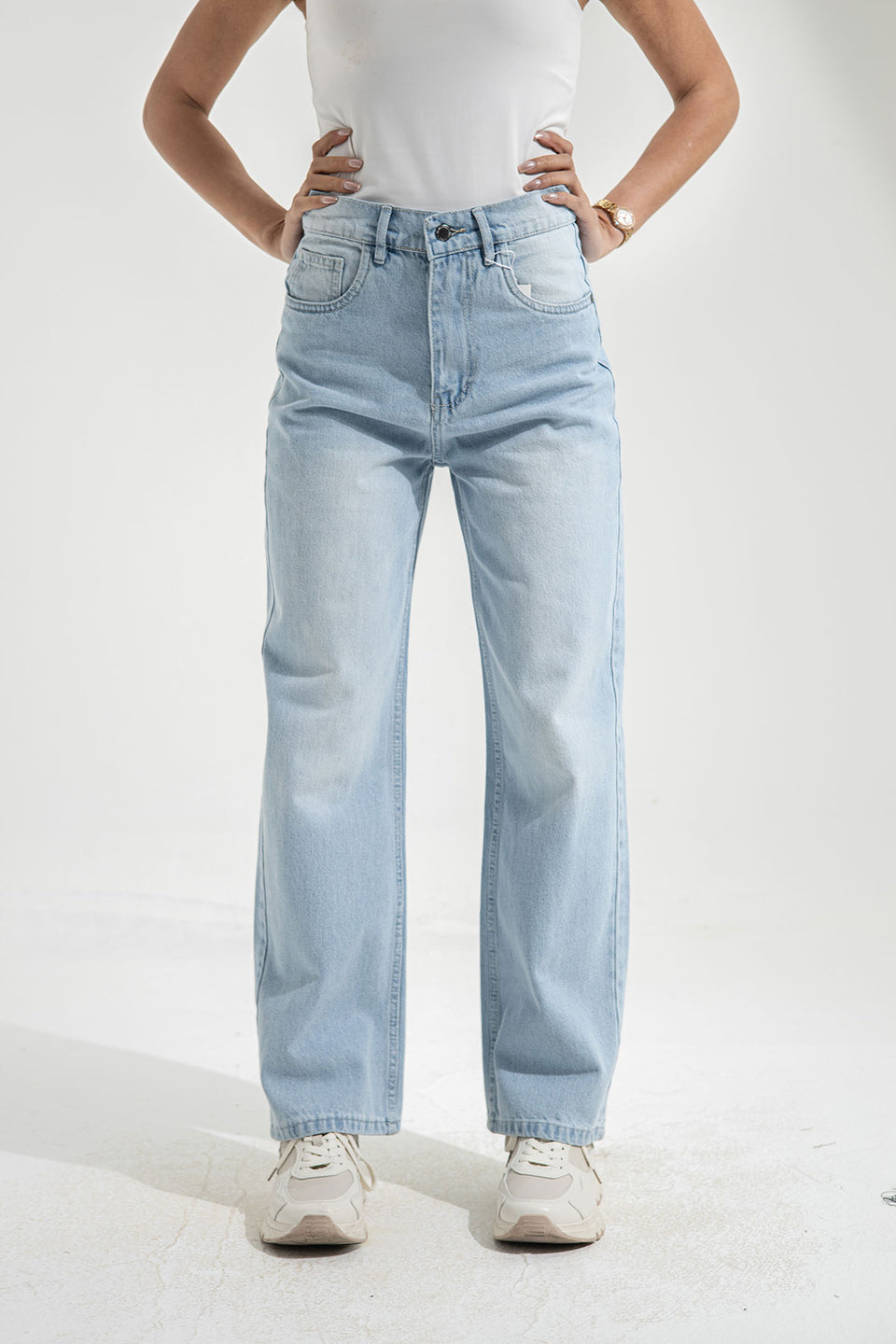 Light Blue Wide Leg Jeans