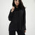 Black Long Sleeves Satin Shirt