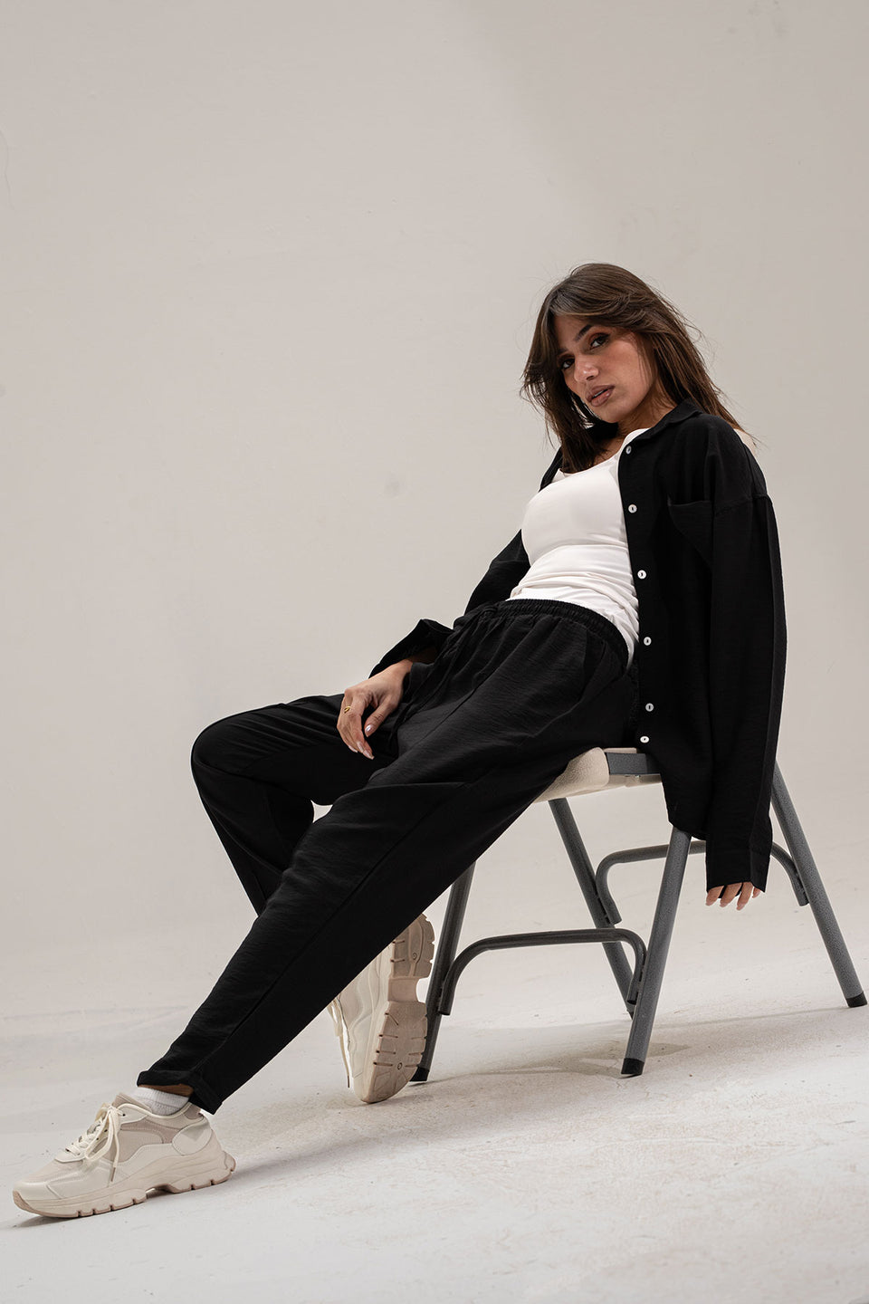 Black Linen Comfort Set