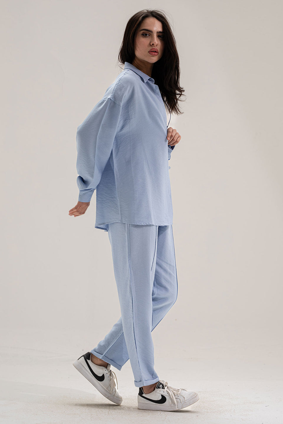 Blue Linen Comfort Set