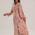 Beige Patterned Long Dress