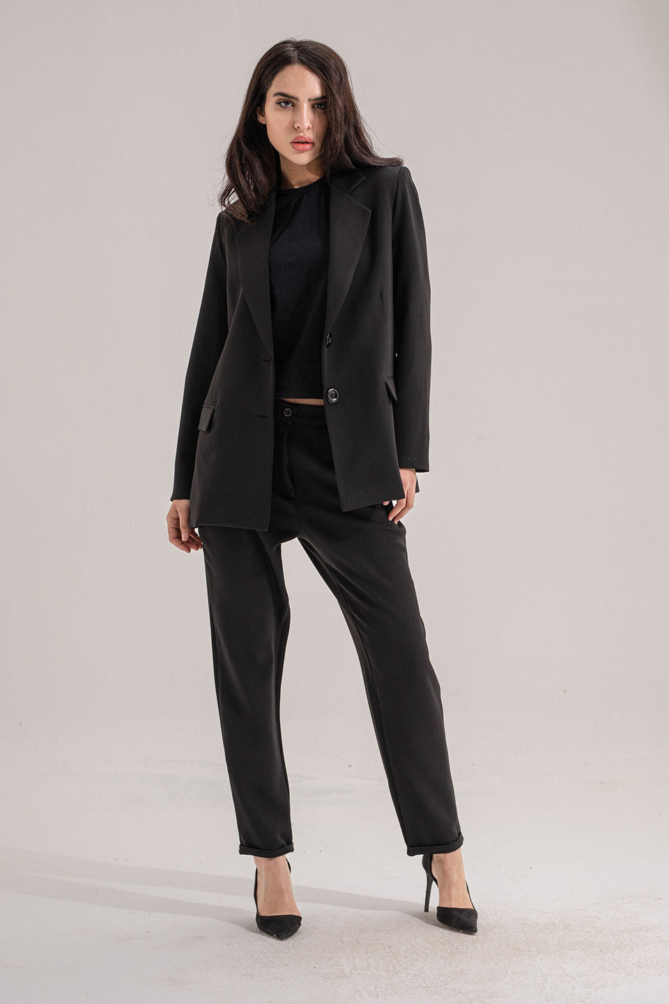 Black Modern Fit Formal Blazer