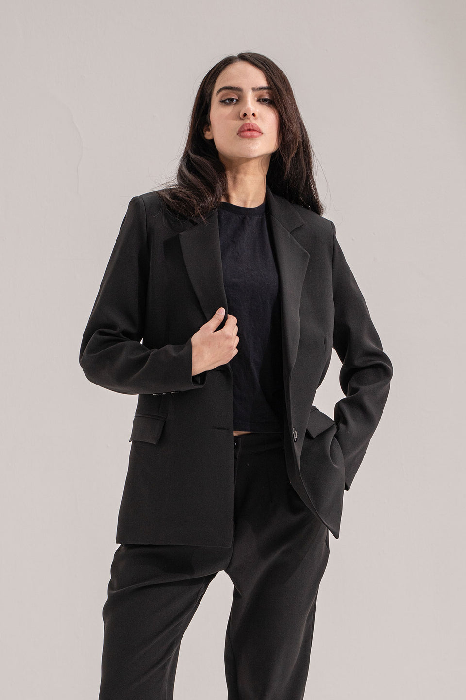 Black Modern Fit Formal Blazer