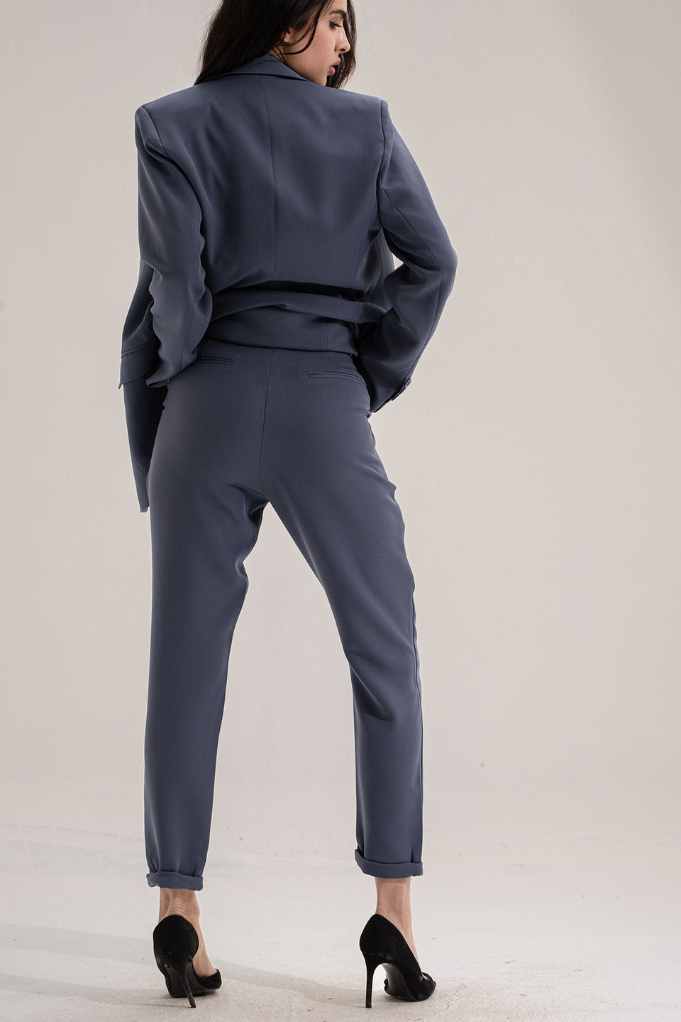 Blue Modern Fit Formal Pants