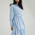 Blue Patterned Long Dress