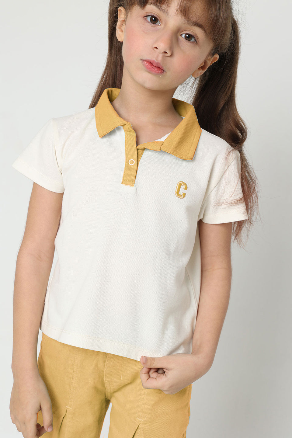 Yellow Kids Shirts 3-7 Years For Girls