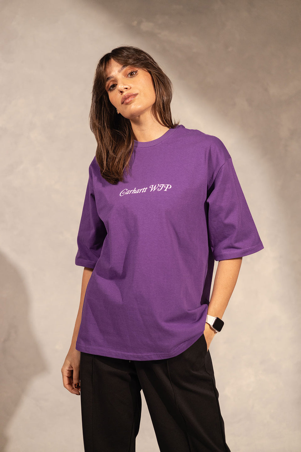 Purple Printed Oversize T-shirt