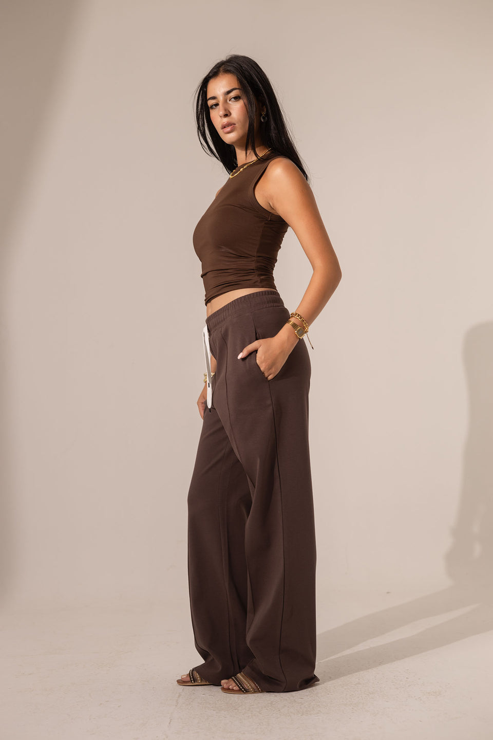 Brown Comfort Summer Pants