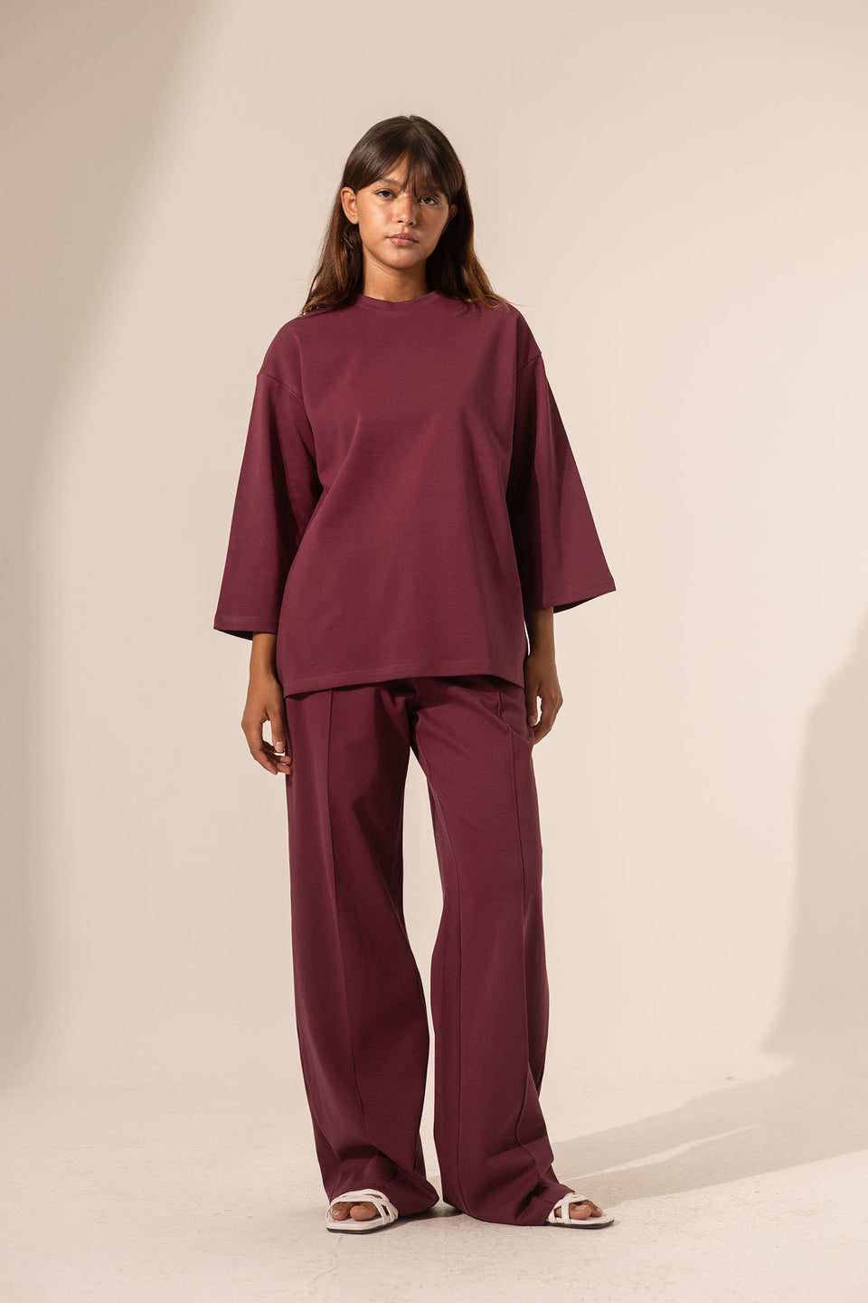 Burgundy Comfort Summer T-shirt