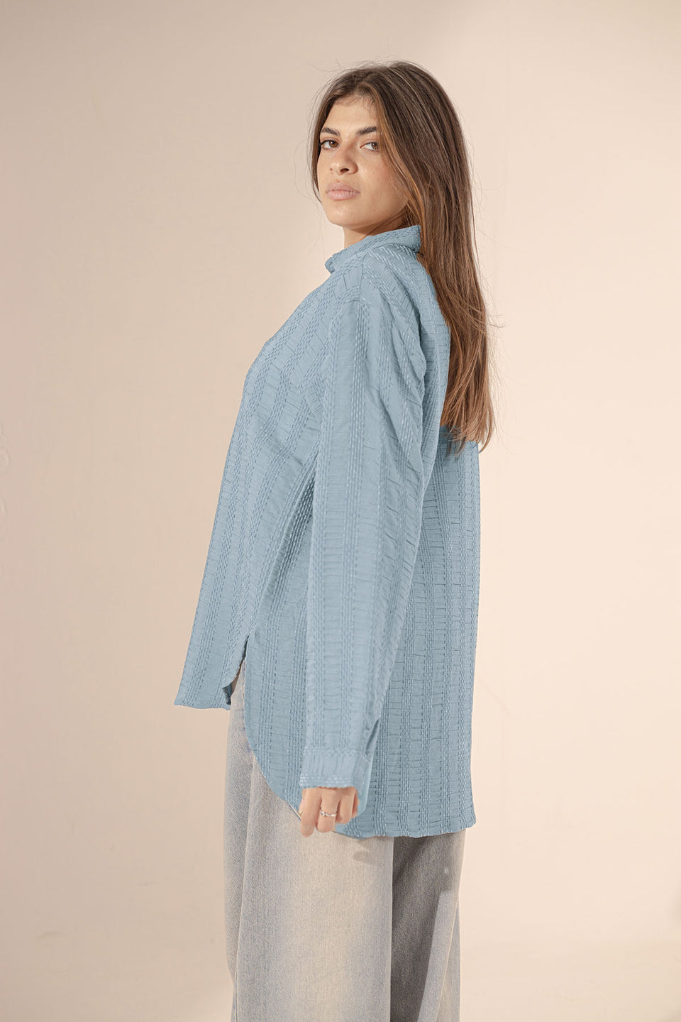 Blue Patterned Comfort Shirt