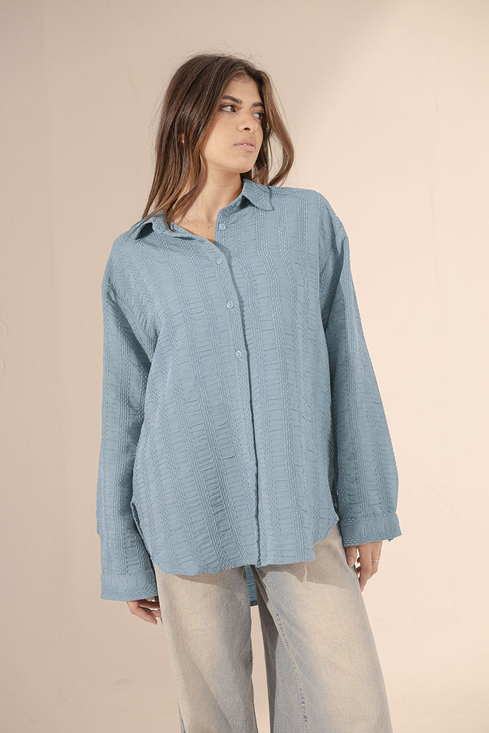 Blue Patterned Comfort Shirt