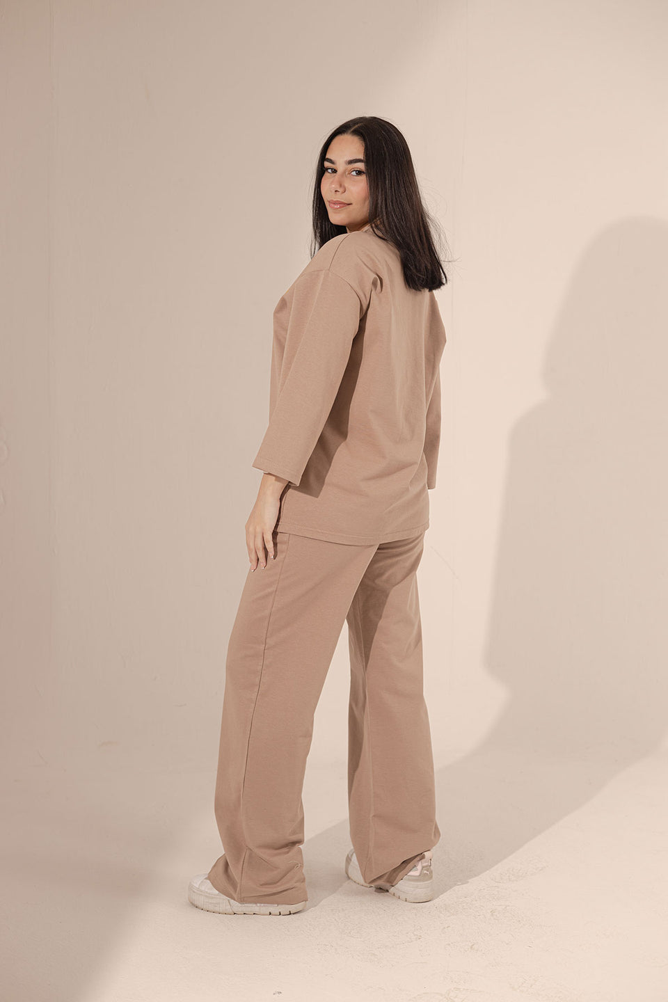 Brown Printed Cotton Set