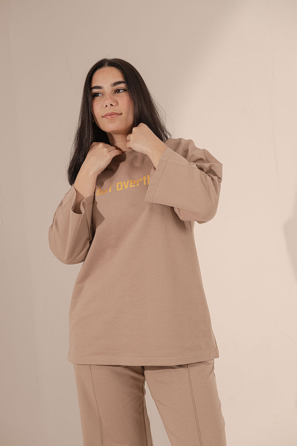 Brown Printed Cotton Set