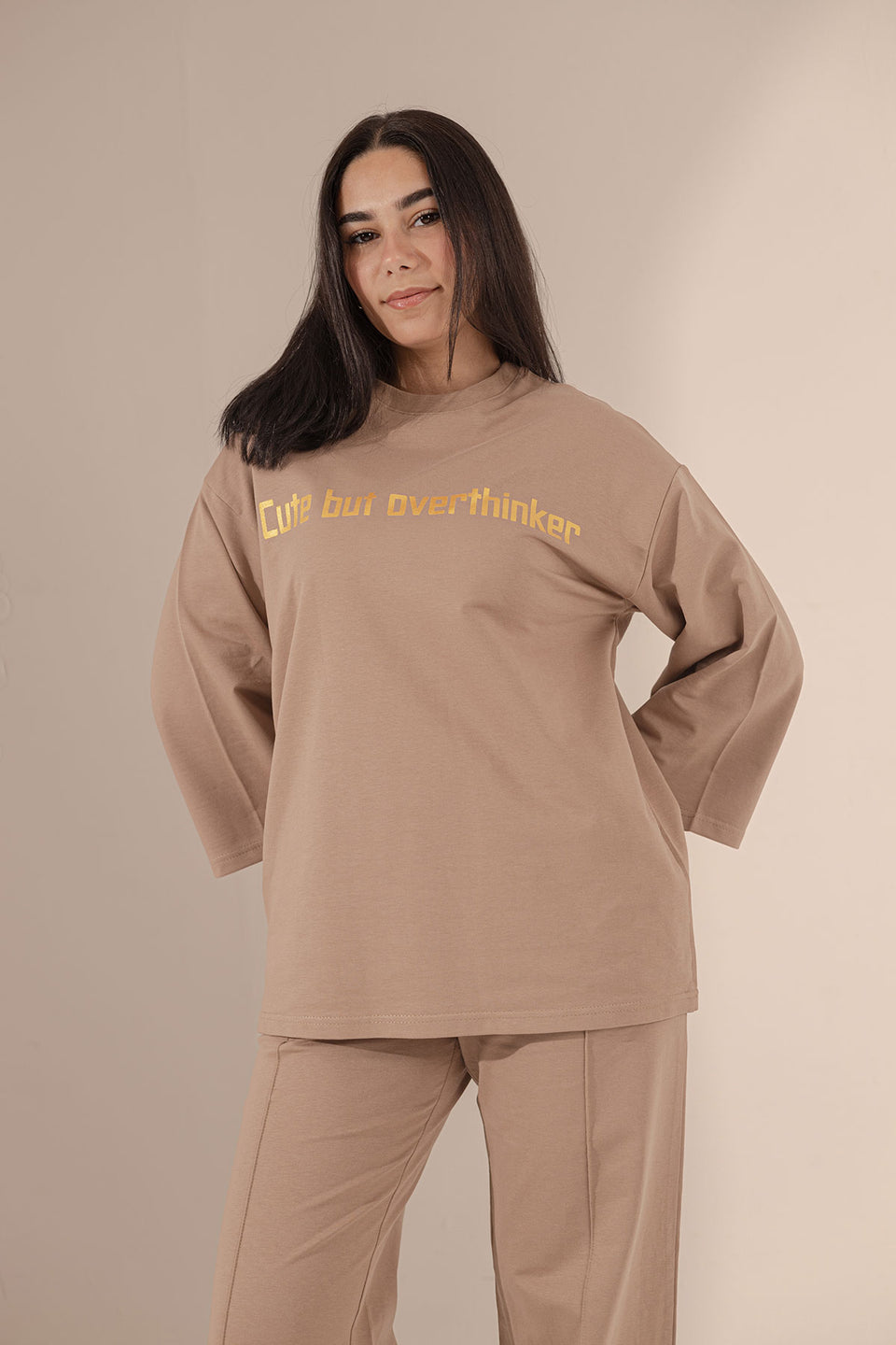 Brown Printed Cotton Set