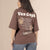 Brown Printed Oversize T-shirt
