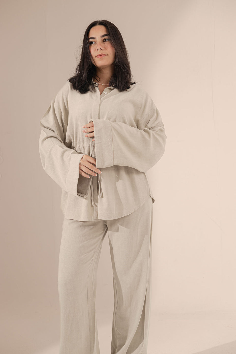 Bestag Pure Linen Tied Set