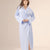 Blue Wrap Linen Summer Dress