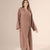 Brown Wrap Linen Summer Dress