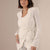 White Srtiped Warp Linen Blazer