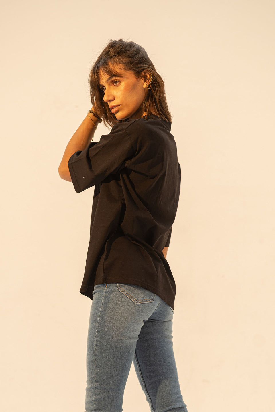 Black Printed Oversize T-Shirt