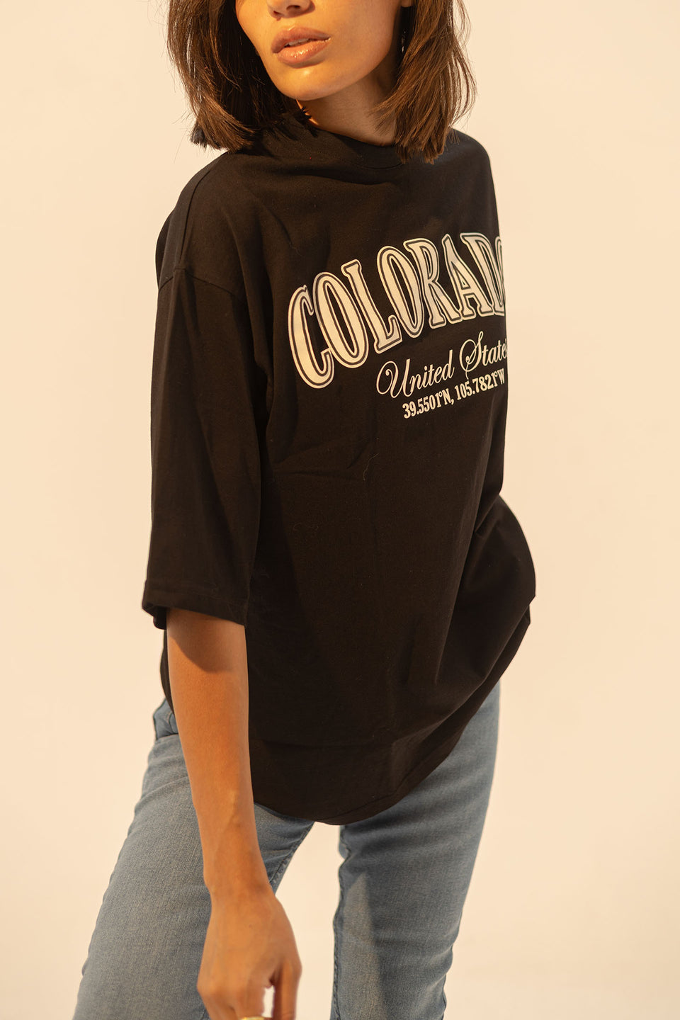 Black Printed Oversize T-Shirt