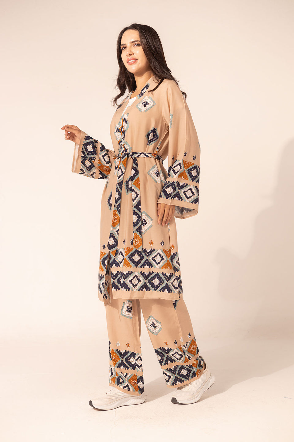 Beige Summer Patterned Set