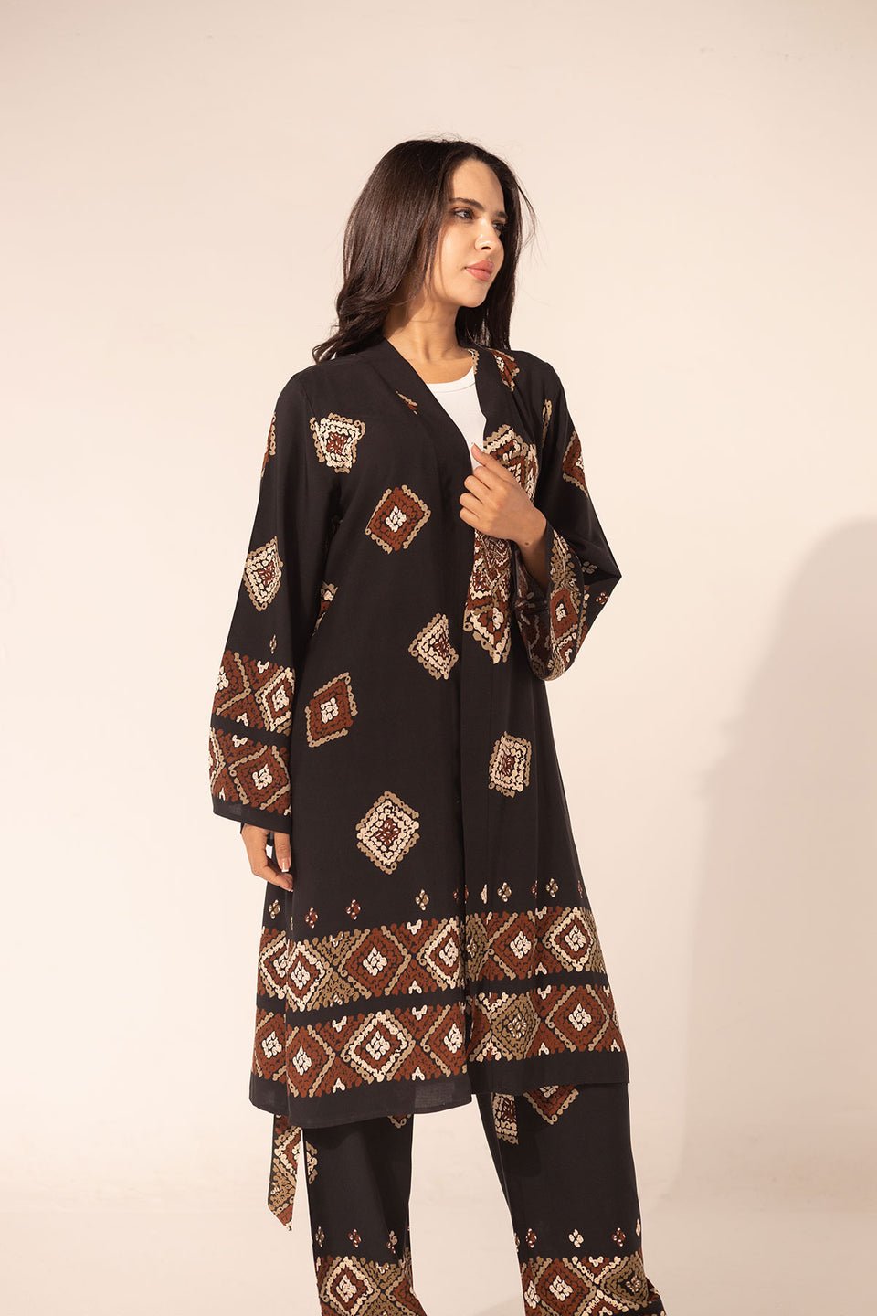Black Summer Patterned Set