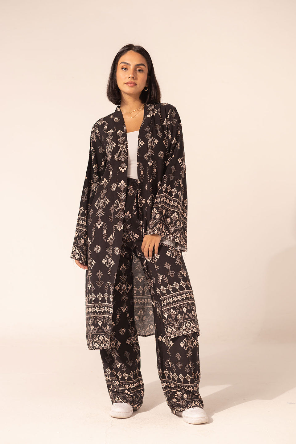 Black Summer Patterned Set
