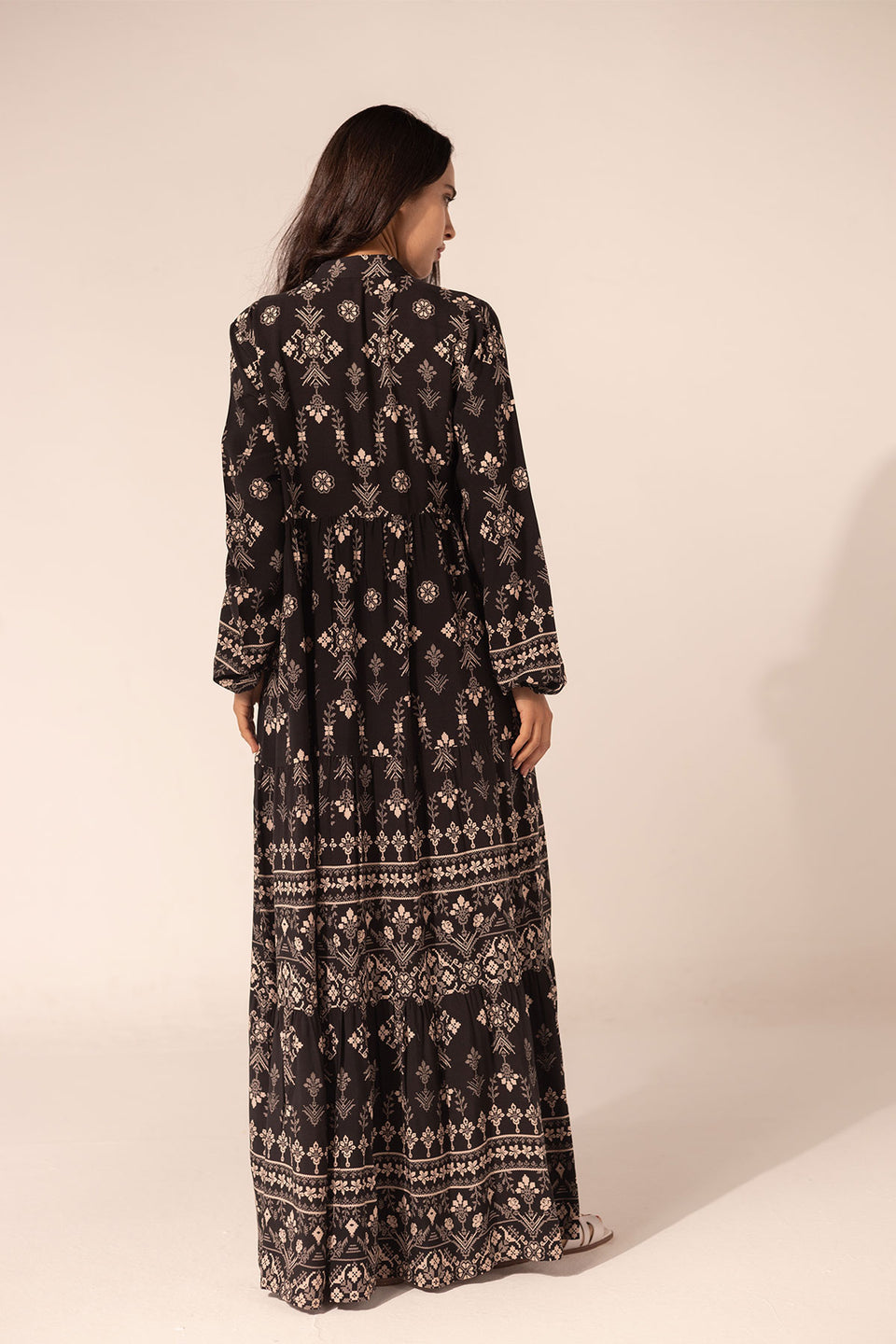Black Summer Patterned Dress