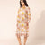 Brown Floral Shirt Dress with Ornamental Hem