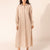 Beige Sparkle Linen Shirt Dress