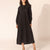 Black Sparkle Linen Shirt Dress