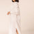 White Sparkle Linen Shirt Dress