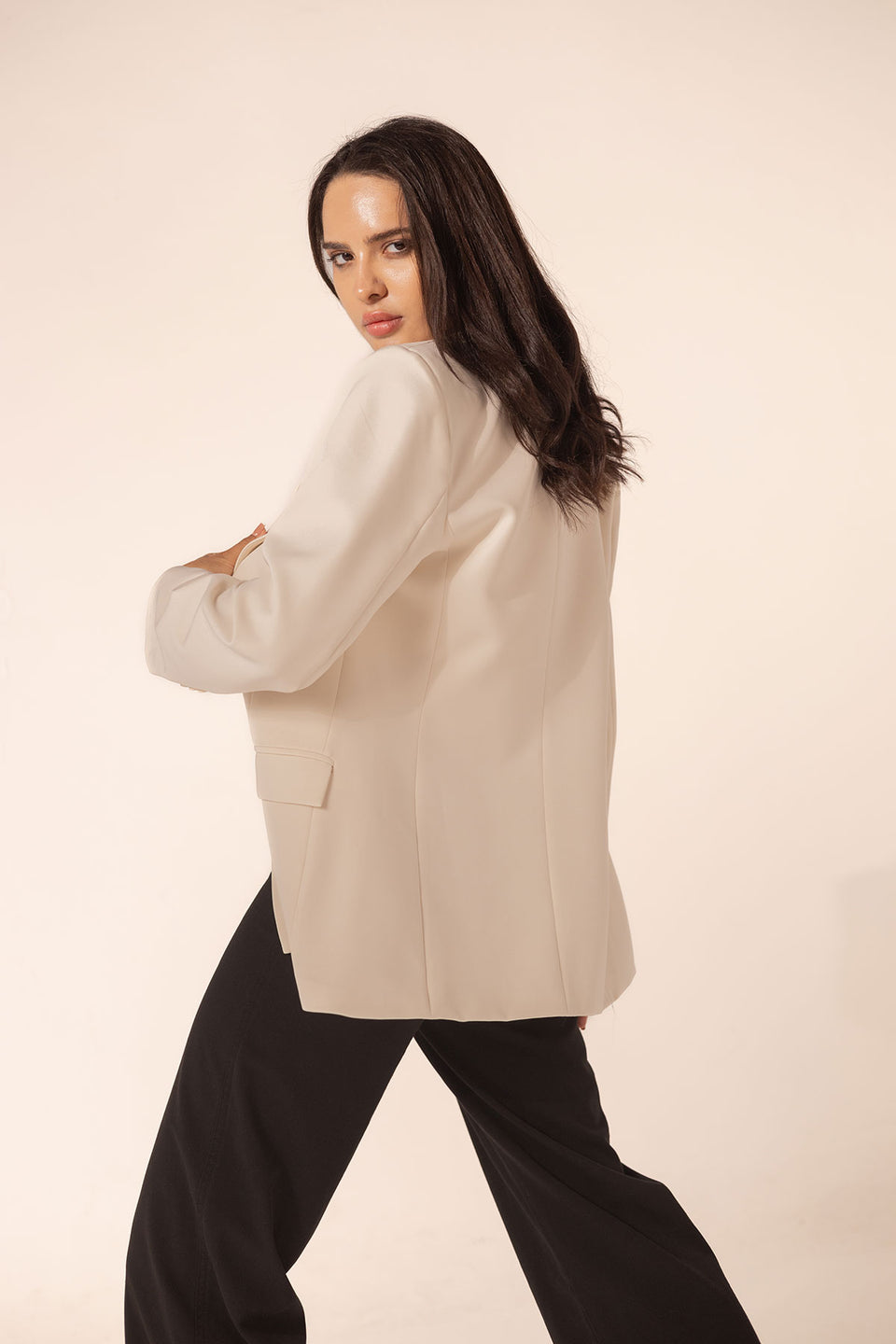 Beige Premium TR Tailored Blazer