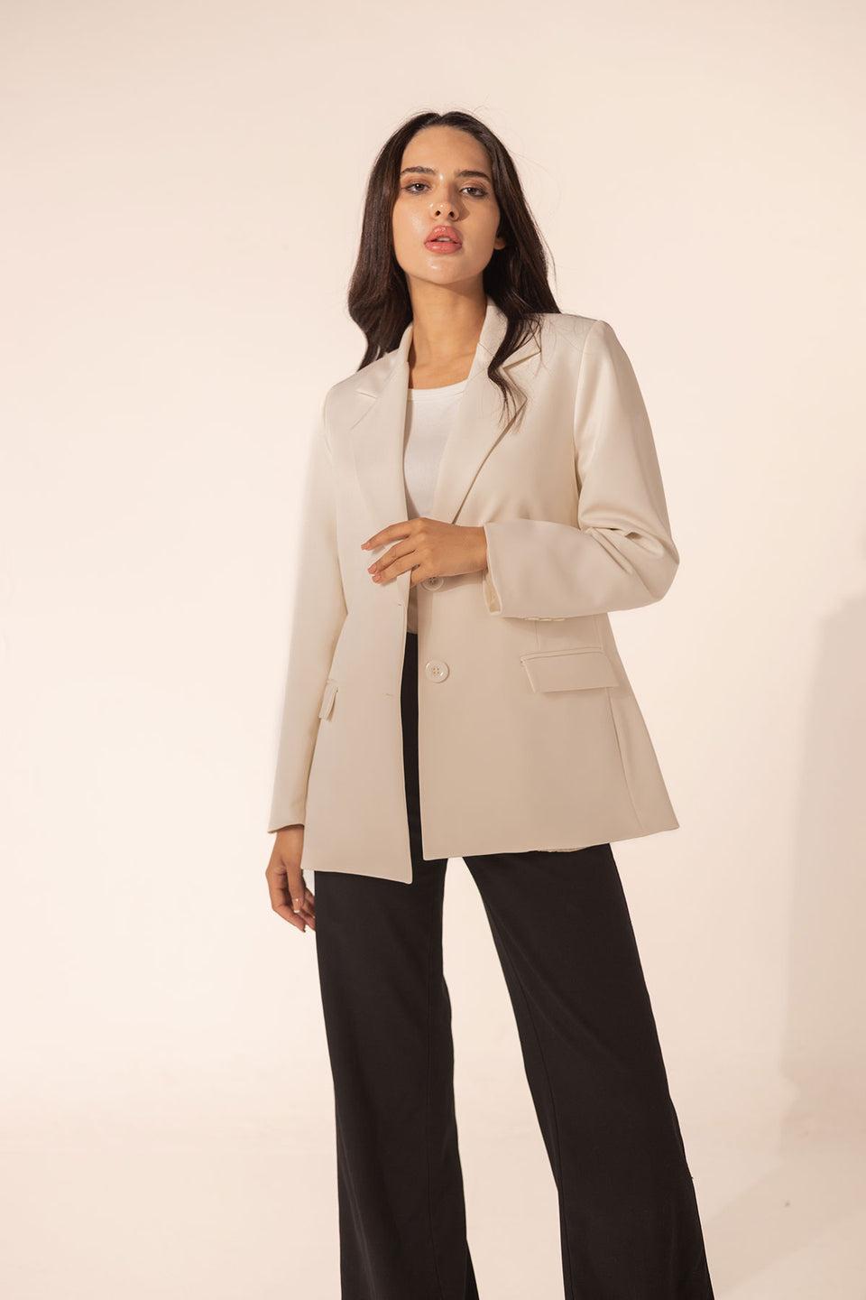 Beige Premium TR Tailored Blazer