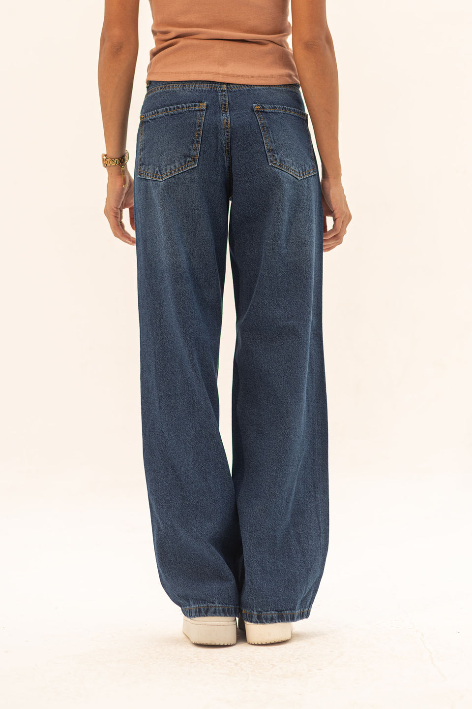 Navy Wide Leg Jeans