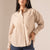 Beige Striped Long Sleeves Shirt