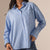 Light Blue Striped Long Sleeves Shirt