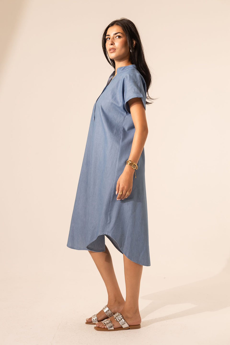 Blue Summer Comfort Long Shirt