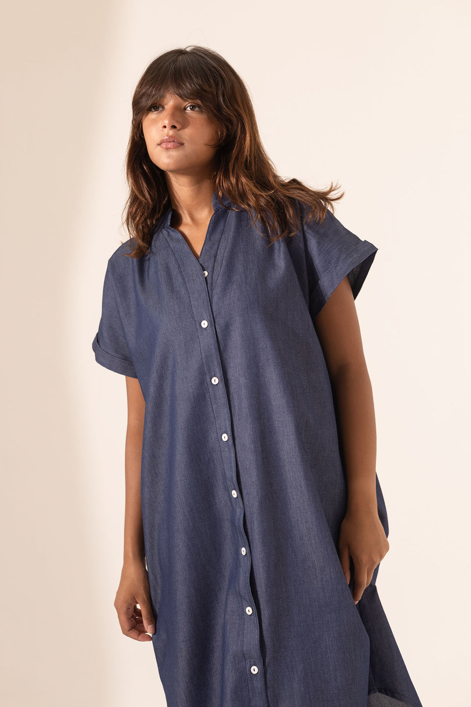 Navy Summer Comfort Long Shirt