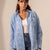 Blue Embroidered Long Sleeves Shirt