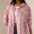 Pink Embroidered Long Sleeves Shirt
