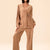 Coffe Linen Tied Set